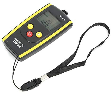 Qiilu HT-611 Digitaler Alkoholtester, Atemalkoholtester Hochauflösendes LCD-Display berührungsloser Alkoholtester
