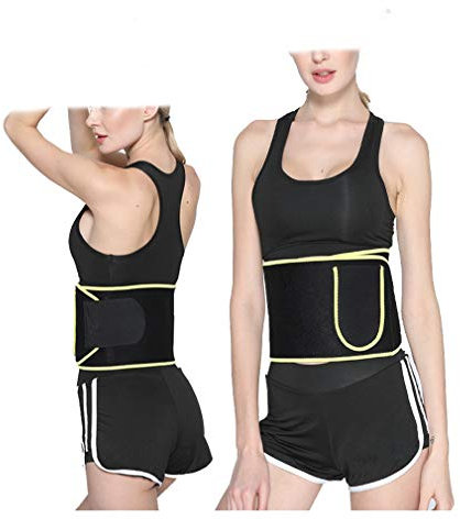 Fauhsto Bauchweggürtel,Schwitzgürtel zur Fettverbrennung Verstellbarer，Fitnessgürtel,Abnehmen Taille Trimmer Gewichthebergürtel Taillenformer für Damen