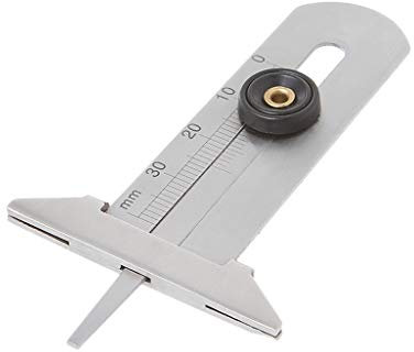 GUMEI Edelstahl-Autoreifentiefen-Tiefenmesser 0-30 mm Messschieber-Tiefenmesswerkzeug