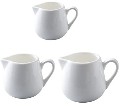 TOPBATHY 3pcs Ceramic Jugs Practical Kitchen Sauce Cups for Honey and Jam Storage Stylish Household Containers for Coffee and Desserts Easy to Clean and Maintain for Home and Cafes