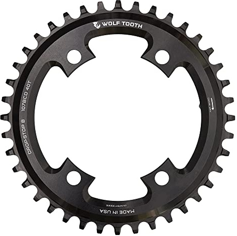 Wolf Tooth 107 BCD Rundes Kettenblatt für Rennrad SRAM 42 Zähne Drop-Stop B MTB