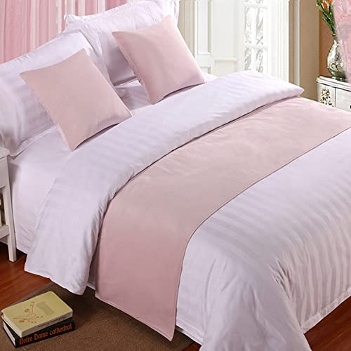 HLASMSPE Camino de cama tamaño King, funda de cama de terciopelo suave, colcha de lujo rosa, camino de cama para pie de cama, bufanda, toalla de extremo de cama, para hotel, dormitorio, sala de boda