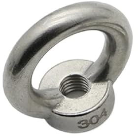 BELLAY M3 M4 M5 M6 M8 M10 M12 Ösenschraube Ösenmutter 304 Edelstahl Marine-Hebeösenschrauben verriegeln Schlaufenloch Kabelseil Ösenschraube (Color : Eye nut, Size : M12 (1Pcs))