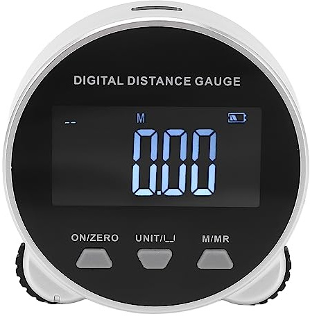 Digital Tape Measure, 656.2ft Long Distance Electronic Rolling Ruler LCD Display, 260mAH Battery, USB Rechargeable Rolling Distance Measuring Tool for Circular Flat Curved Diameter