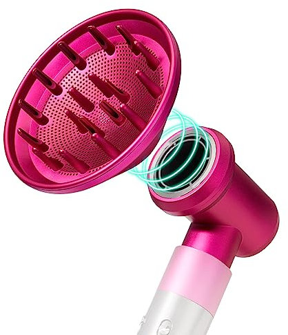 Diffusor und Adapter für Dyson Airwrap Styler HS01 HS03 HS05, Haarstyler Diffusor Föhn Aufsatz, für Airwrap Styler in eine Haarfön Kombination (Rose))