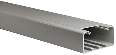 KOMIB Grau (Steingrau) 120x60 mm Brüstungskanal / Kabelkanal / Wandkanal - 10m (5x2m) - Zubehör - Grau (Steingrau)