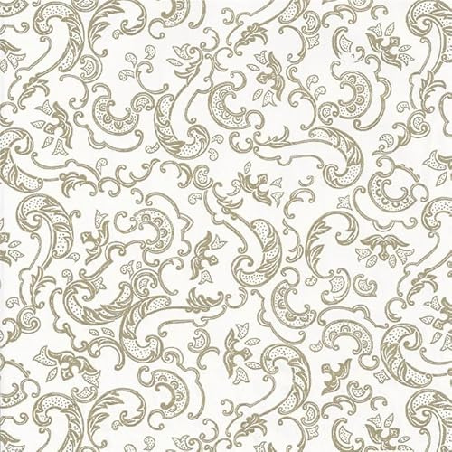 Geschenkpapier, 70 cm x 100 m, Golden Paisley Whimsy, Geschenkpapier, Geschenkverpackung, mehrfarbig, geometrisch – Weihnachten, Geburtstag, Kinder, Damen, Herren, Jungen