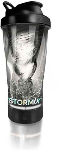 STORMIX – Mezclador de Proteinas eléctrica | Textura untuosa | Preparación homogénea para proteínas, pre workout | Capacidad 700 ml | Tritan & ABS, sin BPA | Bajo volumen sonoro | Recargable USB