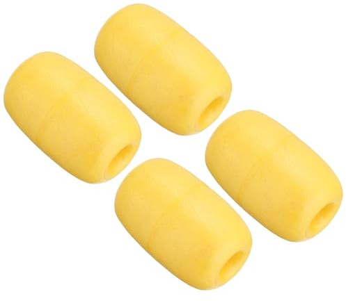 PATIKIL 4.33 x 2.76 Rope Float Buoy, 4 Pcs 270g Deep Water Floats Rope Float Buoy Great for Trail Markers Dock Floats Kayak Boats Swimming Pool, Yellow