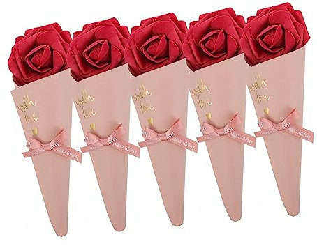 Hoement Süßigkeiten Tütenbeutel in Kegelform Geschenkhalter Aus Papiermaterial Dekorative Behälter Für Partys