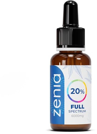 ZENIA Oil cbd 20% naturali forti - olio cbd Ideale per Rilassarsi e Dormire Meglio,Esterno gocce per ansia e stress, 100% Italiano Naturale, Migliora l'umore, Spettro Completo (30 ML)