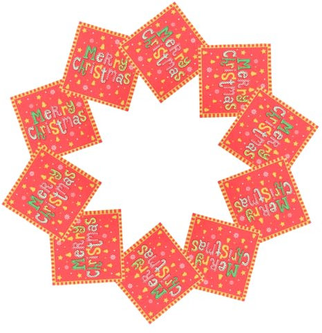 SHOWERORO 1tasche Wiederverwendbar Weihnachtsservietten Bedruckte Papierservietten Für Festliche Tischdekoration Geeignet Für Weihnachtsfeiern Und Weihnachtsessen