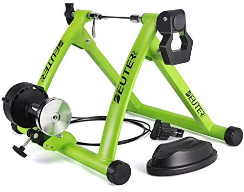 LYDBMYT Fahrradtrainer, Indoor-Fahrradrollen, MTB-Rennrad-Rollentrainer, Heimtraining, Turbotrainer, Radfahren, Fitness-Trainingsgerät für Mountainbikes, Grün