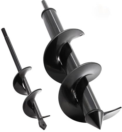 Auger Post Hole Digger 4x22cm 8x30cm,Auger Drill Bit for Bulb Planter,Garden Auger Spiral Drill Bit,Bulb Planting Auger,Garden Bulb Planter Tools