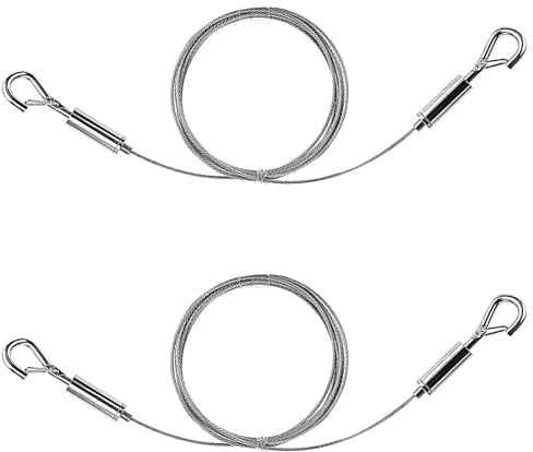 Kraftig bild hängande kit – 2-pack | Inkluderar justerbara tråd- och starka väggkrokar | Säker upphängning för foton, ramar, speglar, väggkonst | Ingen skada, enkel installation | UK hem