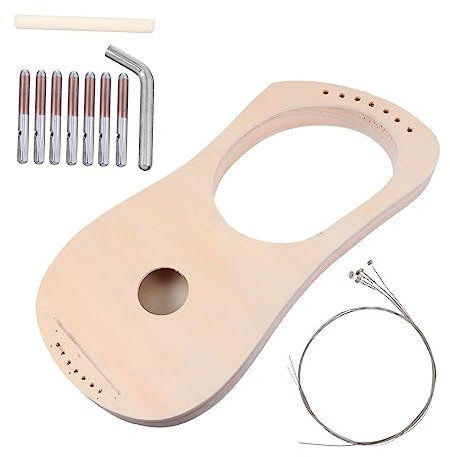 NULYLU Holz Leier Harfen Kit Selbstgemacht Musikinstrument Kinder Selbstgemacht Harfenbausatz Mit Natürlichem Holzmaterial Und Harmonischem Klang Für Eltern Kind Basteln