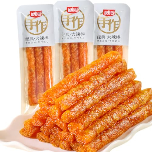WSYLS -latiao snack cinese snack cinesi 30 g/confezione*3 confezioni, leggermente piccanti, gommose e irresistibili! Il leggendario spuntino cinese! Aroma leggermente speziato e ricco!