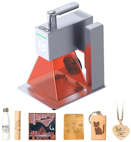 Longer Nano 6 W incisore laser portatile, 0,05 mm di precisione, 5000 mm/S, macchina per incisione laser, strumento da taglio incisore fai da te per legno, acrilico, pelle, tessuto, metallo, ceramica