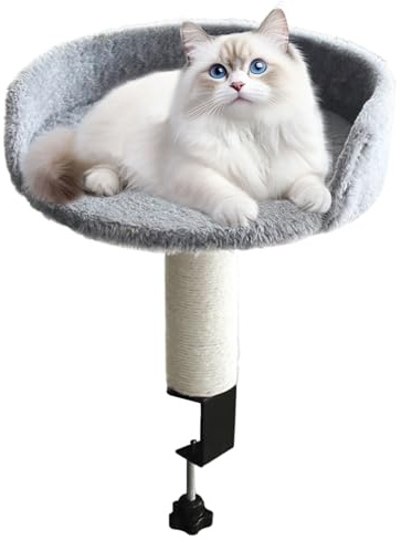Schreibtischmontiertes Katzenbett Entfernbar | Katzen Hängematte Schreibtisch,Weiche Nestauflage Befestigung Für Haustiere Geeignet Für Den Innenbereich Wie Wohnzimmer Schlafzimmer Sowie Zuhause Und