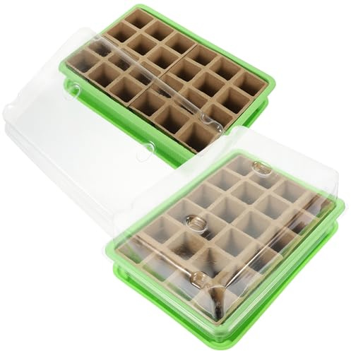 Hemobllo 2sets Vassoio di Germinazione Vivaio per Piante da Interno ed Esterno per Semina di Fiori Frutta e Verdura Vassoio di Avviamento delle Piante