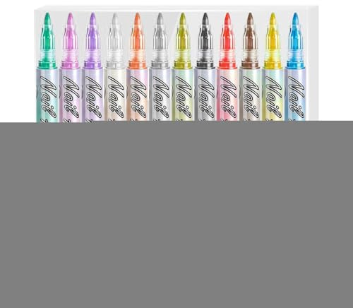 Pen Per Dipinggere Le Unghie 12 Pezzi Con Lunga Durata Asciugatura Rapida E | Per Disegnare, Dipingere, Puntinare E Tracciare Linee Per Decorare, Delineare, Tracciare E Dis