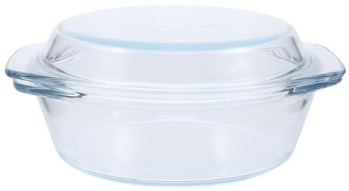 SWETRACE Casseruola Rotonda in Vetro con Coperchio 0,65 per Microonde e Forno, Ciotola di Vetro Resistente e Lavabile in Lavastoviglie, per Cucina Domestica e Preparazioni Casalinghe