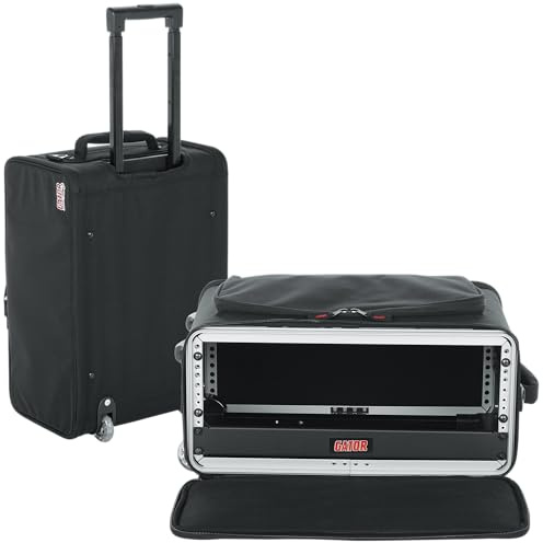Gator Cases Leichte Rack-Tasche mit abnehmbarem Schultergurt, Ziehgriff und Rollen; 3U-Rack - 12,5 Rack-Tiefe (GR-RACKBAG-3UW)