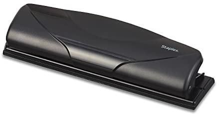 Staples Mini-3-fach-Lochung 6 Blattkapazität schwarz