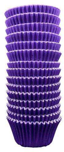 Scrumptious! 180PC Cupcake Cases - Purple - 65GSM 51mm x 38mm Greaseproof Paper Baking Cases - Great for Halloween Birthday and Anniversary Party Muffins Cakes and Bakes