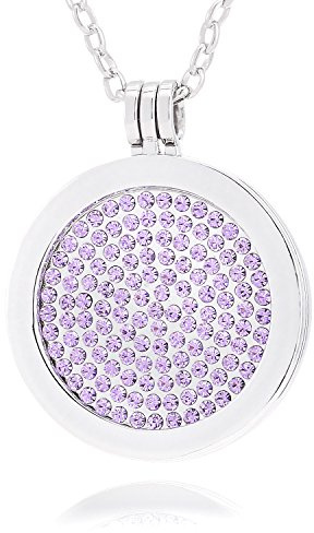 Morella Damen Halskette 70 cm Edelstahl und Anhänger mit Coin 33 mm in Schmuckbeutel