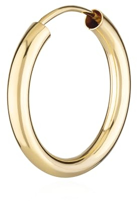 NKlaus CREOLE Ohrring rund aus 333 Gelbgold, 20mm, für Damen, 1 Stück