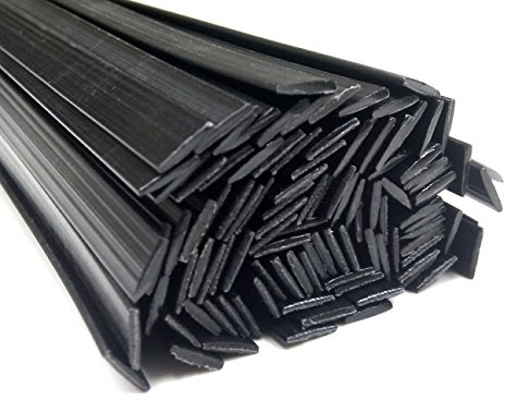 Plastique baguettes de soudure PE-HD Noir 8x1mm Plat 25 Barres HDPE