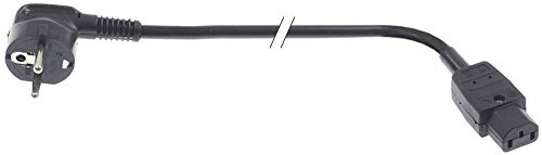 Kaltgeräte-Zuleitung H03RN-F 3G1.5mm² 3-polig Kabel 3,0m Querschnitt 3x1,5mm² 10A 2-polig + Erdung Isolierung PVC H05VVF P+N+PE