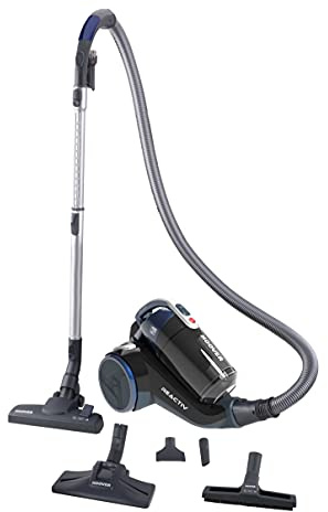 Hoover RC50PAR Aspirateur Traineau sans Sac, Technologie Cyclonique, Puissance 550 Watts, Reservoir Maxi Capacité 2 litres, Performance Reactiv A+ 3A, Brosse Spécial Parquet