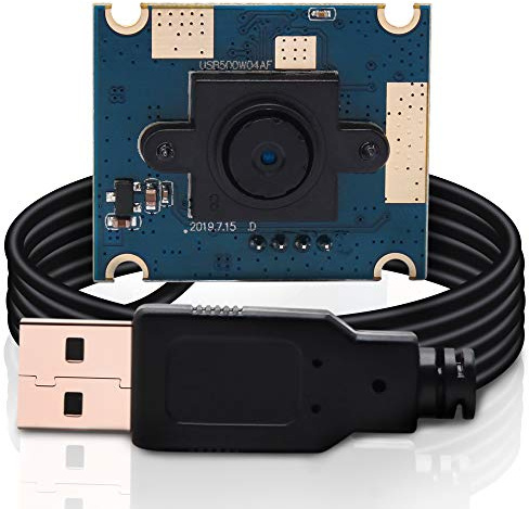 ELP USB-Kamera 5MP Webcam 1944P USB UVC-Kameramodul Winziges eingebettetes für Industriemaschinen Plug and Play für Laptop, PC, Raspberry Pi, Jetson Nano, 3,3 Fuß/1 m Kabel