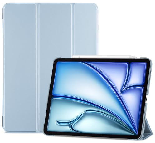 ProCase Fodral till iPad Air 5:e 2022 / iPad Air 4:e 2020 10,9-tums, Slimmat Skyddsfodral Smart Folio Book Cover Case -Himmelsblå