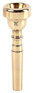 Alnicov Trompetenmundstück, 7C Instrumentenmundstück, Goldmessing, kompatibel mit Anfängern und professionellen Spielern