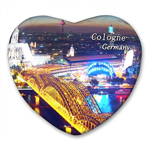 Deutschland Köln Kühlschrank Magnet Kühlschrankaufkleber Kollektion Deko Magnet Reise Souvenir Herzform Kristallglas
