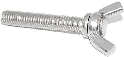 Flügelschrauben M8X20 4 Stück A2 Edelstahl rostfrei nach DIN 318, ähnl. DIN 316 AF, amerikanische Form, eckige Form