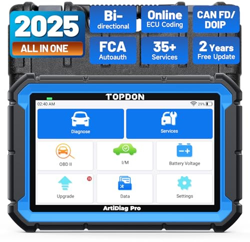 TOPDON ArtiDiag Pro OBD2 Scanner Diagnostic Tool, Bidirectional Scan Tool with ECU Coding, 35+ Services, V.A.G Guided, FCA SGW, Can FD DoIP/All System Diagnosis