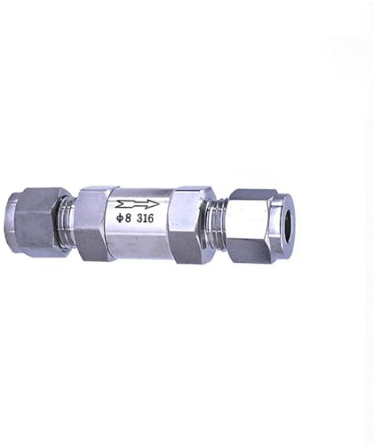 Ф6mm Doppelte Edelstahl-Rückschlagventile 6mm 8mm 10mm 12mm, Einweg-Rückschlagventil für Wasser-, Öl-, Gasrohrverbindungen, nahtlose Rohre ohne Schweißen