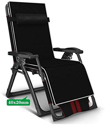 Robuster Chaiselongue-Stuhl für den Außenbereich, zusammenklappbar, faltbar, Bräunungsliegestuhl, Liegestuhl, robust, für Terrasse, Pool, Deck, Balkon, Strand, Rasenmöbel, Rot (Farbe: Schwar
