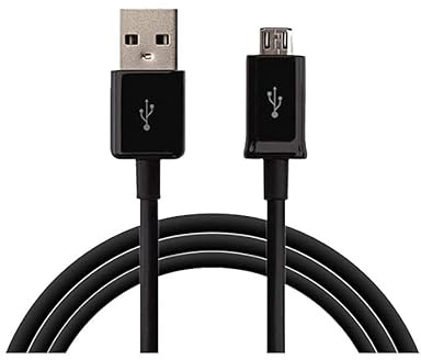 Micro USB Cable Fast Charge, Android Charger Cable 1.5M USB Charger Lead Micro, Micro USB Data Charger Cable Lead Black Compatible With Samsung Galaxy, Smartphones