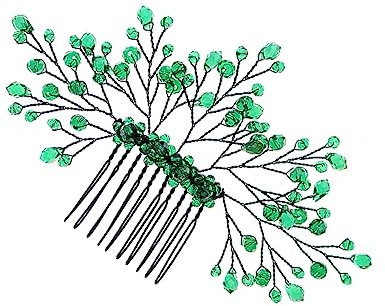 DOITOOL Brautschmuck Haarkamm Mit Kristallen Und Blättern Eleganter Hochzeitsheaddress Für Feiern Stilvolle Haaraccessoires Für Spezielle Anlässe Passend Für Hochzeiten Und Partys
