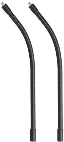 PATIKIL 12 Col de Cygne, 2 Pièces 1/4-20 Femelle vers Mâle Métal Universel Tuyau Flexible Bras Col de Cygne Tube Extension Support pour Caméra d'Action, Téléphone, Microphone, Noir