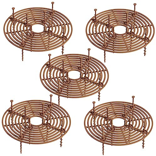 Milisten 5pcs Flower Pot Soil Protective Guard Cover Plant Pot Grids Decorative Garden Flowerpot Cover