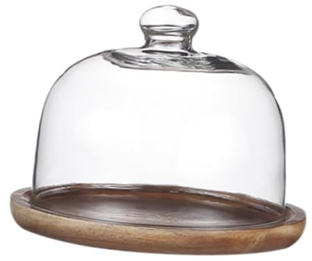 Gralara Présentoir à gâteaux avec Cloche en Verre Plat à Dessert pour pâtisserie Rangement pour Desserts