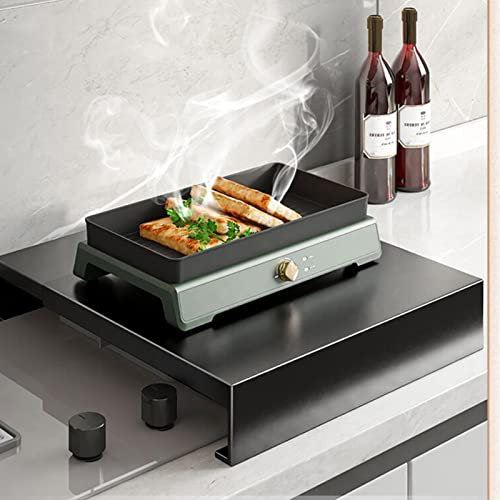 Soporte retráctil de acero inoxidable para estufa de cocina, duradero y fácil de limpiar, 35 a 50 cm, protege estufas de gas e inducción, ideal para enfriar ollas arroceras