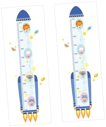 ibasenice 2stücke Kinderzimmer Wandsticker Mit Cartoon-tieren Höhenmessung Aufkleber Für Mädchen Dekorative Wanddeko Wachstums Entwicklung