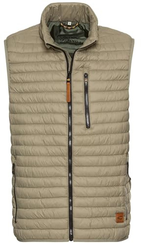 camel active Herren Steppweste | Outdoor Weste mit Stehkragen & Reißverschlusstaschen Grün, menswear-52